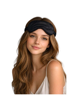 Blissy Silk Sleep Mask Black 22 Momme Luxury Eye Mask w/ Box